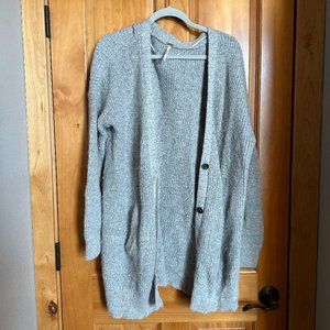 Free People Oversized Grey Wool Blend Cardigan